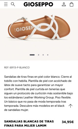 Sandalias planas Gioseppo Talla 38