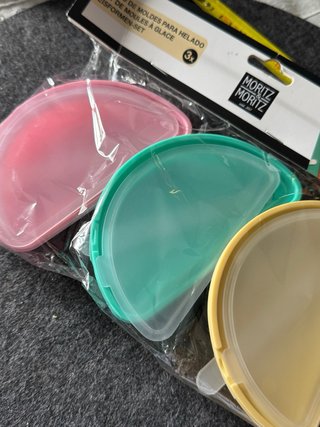Lote 3 moldes silicona repostería y 3 para helados