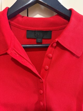 Camiseta Zara Roja sin mangas Talla S