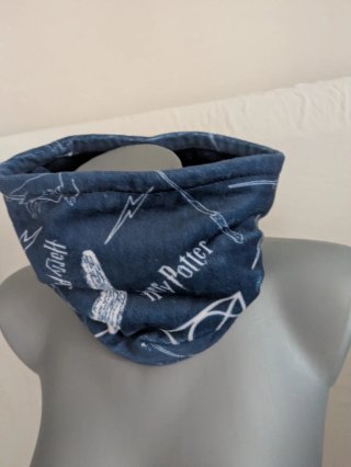 Buff Coralina Harry Potter Azul y Blanco