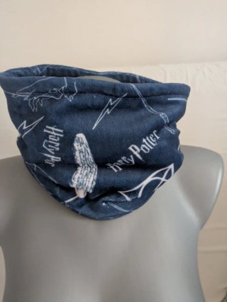 Buff Coralina Harry Potter Azul y Blanco