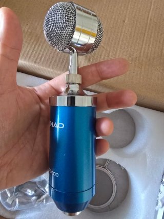 Micrófono Leihao BM-8000 Condensador Azul