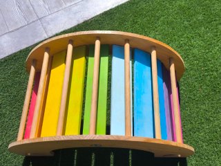 Arcoíris de madera para jugar