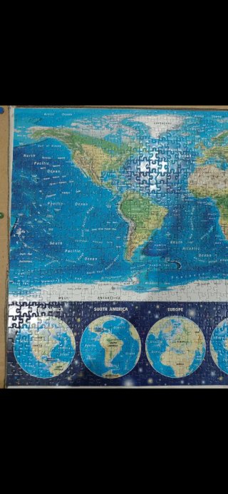 Puzzle Educa 1000 Piezas Mapa Mundo Neon