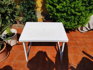 Juego Muebles Jardín Plástico Blanco