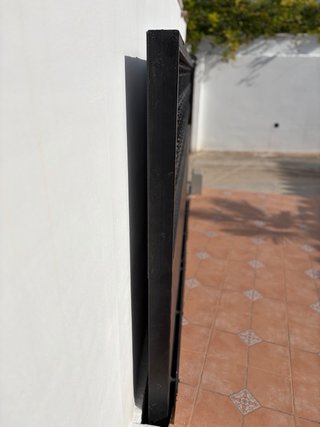 Puerta Garaje Corredera Hierro Negra. 336 x 172 cm