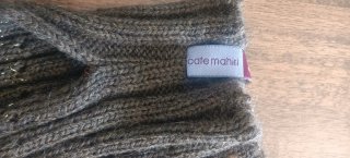 Bufanda cuello tejido gris con detalles