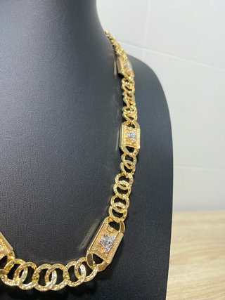 -Cadena Versace  -Bañada en Oro 18k -Cadena+Pulso