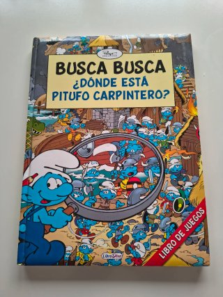 Libro infantil para buscar pitufos