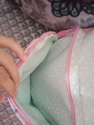 Mochila Enso gris y rosa con corazón