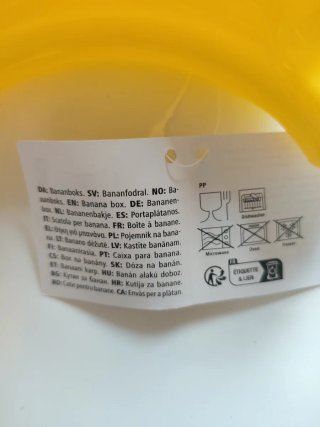 Porta banana giallo in plastica