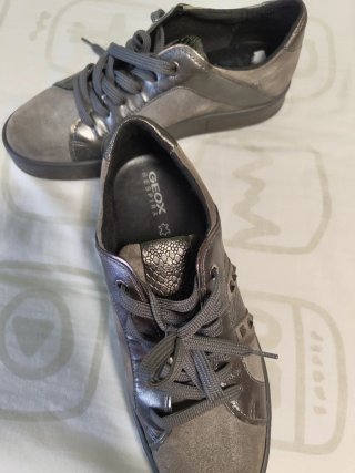 Zapatillas Geox Mujer Gris/Plata
