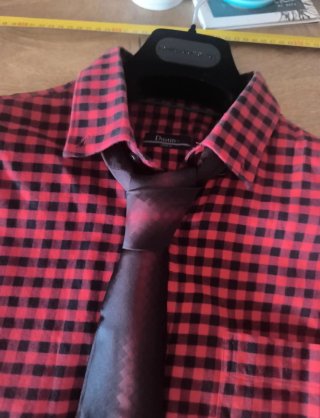 Camisa de leñador cuadros rojo y negro