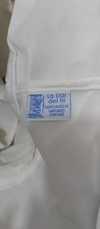 Cancán Fallera Blanco Talla 70