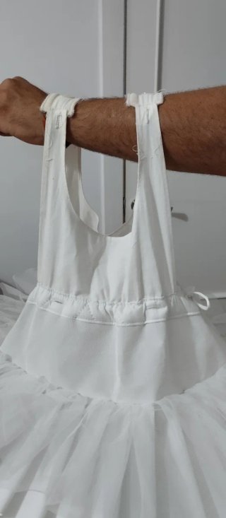 Cancán Fallera Blanco Talla 70