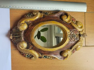 Set di 6 Specchi Vintage in Legno Multicolore