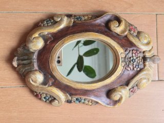 Set di 6 Specchi Vintage in Legno Multicolore