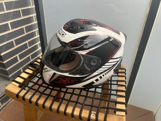 Casco Moto SHIRO Blanco y Negro Talla S