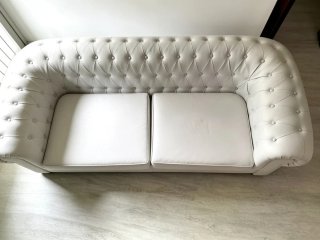 Sofá Chester Piel Blanco