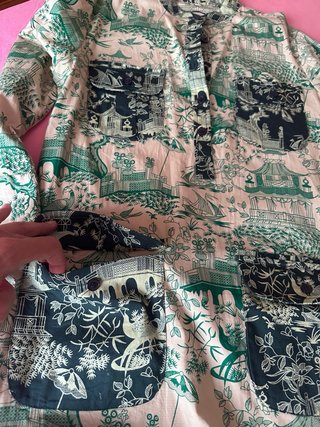 Vestido camisero estampado japonés M/L