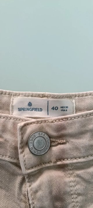 Pantalón corto mujer beige