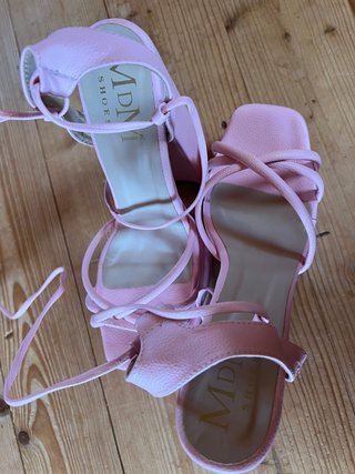 Sandalias tacón plataforma rosa
