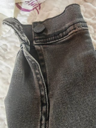 Chaqueta Vaquera Gris Talla S con Cinturón