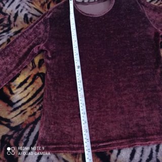 Camiseta terciopelo manga larga