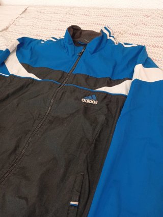 Chaqueta Retro Adidas Azul y Negra