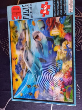 Puzzle 3D Efecto Visual Coral Delfines