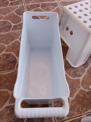 3 Taburetes y Cajón Carrito Blanco 10€