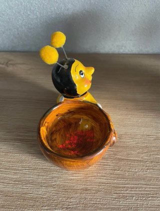 Portamiele / Portaoggetti vintage ape ceramica