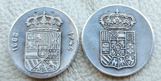 8 reyes de España purísima plata 1000/1000 vintage