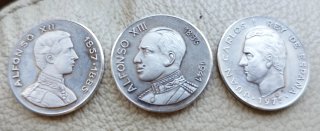 8 reyes de España purísima plata 1000/1000 vintage