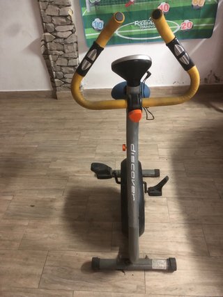 Bicicleta Estática Azul y Gris
