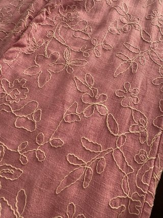 Pantalón Stradivarius Rosa Wide Leg Bordado