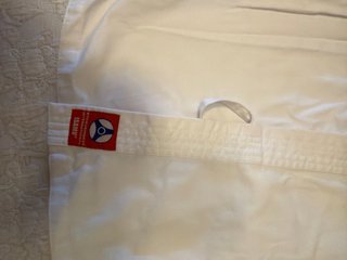 Traje de Karate ISAMU Niño; Blanco Talla 1, Nuevo