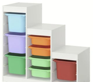Mueble Escalera Almacenaje Ikea Multicolor