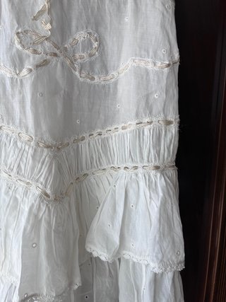 Vestido Zara volantes blanco