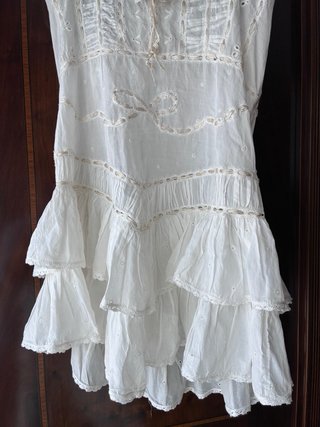Vestido Zara volantes blanco