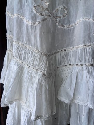 Vestido Zara volantes blanco