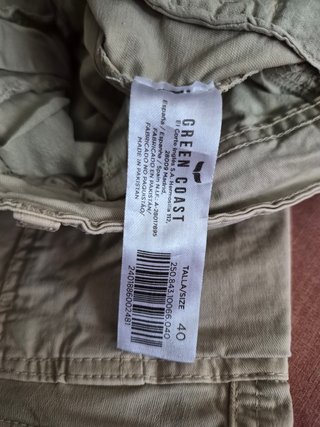 Pantalón corto cargo Green Coast Talla 40