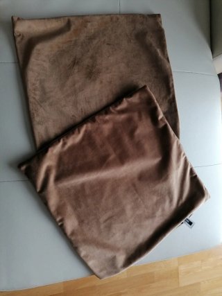 Fundas de cojín de terciopelo marrón