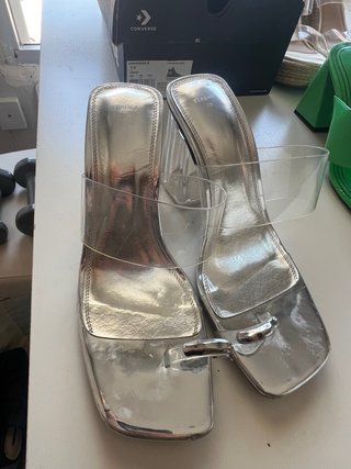 Zapatos Bershka Plataforma Transparente Talla 38