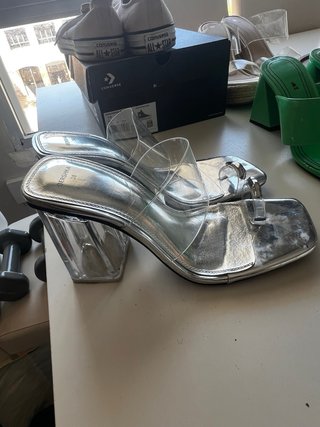 Zapatos Bershka Plataforma Transparente Talla 38