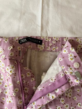 Pantalón floral mujer rosa