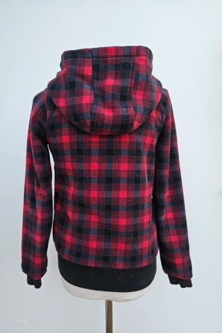 Chaqueta Rip Curl cuadros rojo y negro