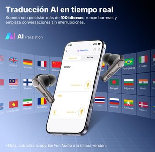 Auriculares EarFun Air Pro 4+ Negro