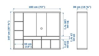 Mueble de salón modular Ikea Lappland