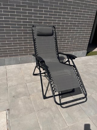 Silla reclinable exterior gris
